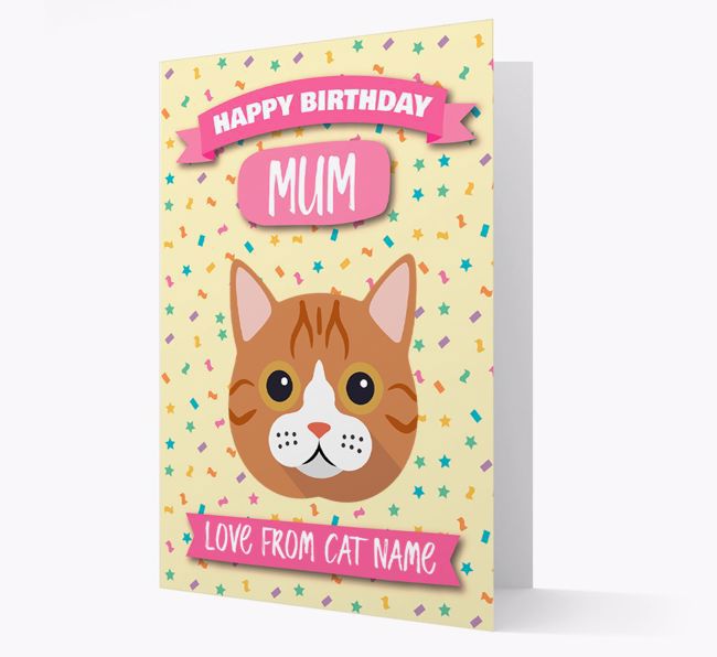 'Happy Birthday Mum' - Personalised {breedCommonName} Birthday Card